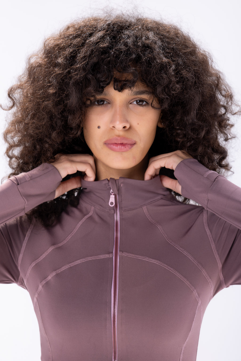 Softsculpt Zip Jacket in Dusty Mauve