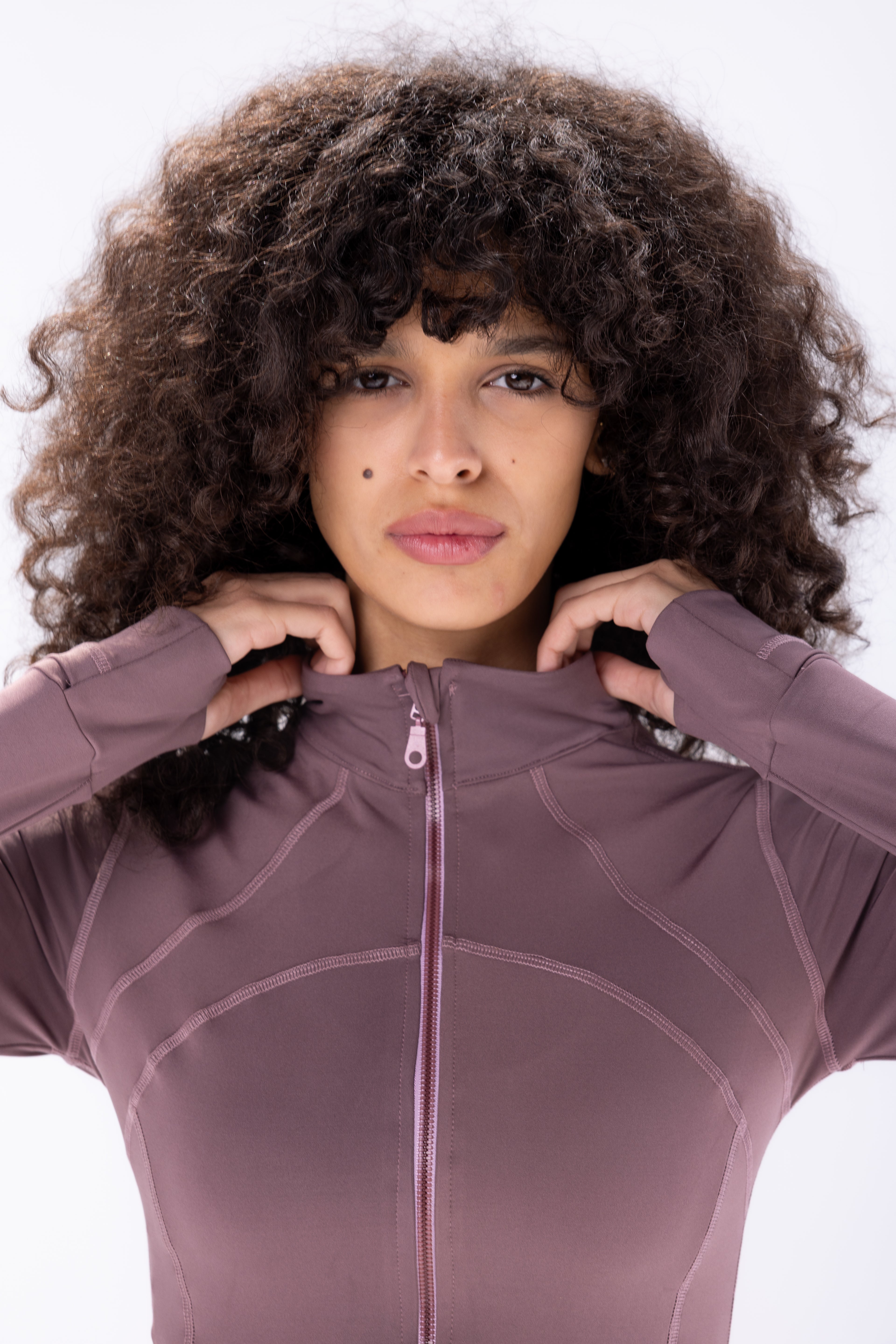 Softsculpt Zip Jacket in Dusty Mauve
