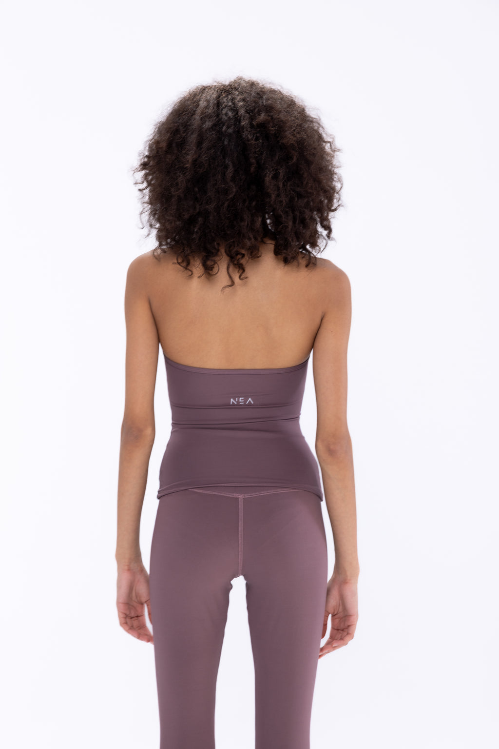 Compression Halter Top in Dusty Mauve
