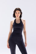 Compression Halter Top in Black